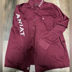 ARIAT Maroon Button Up